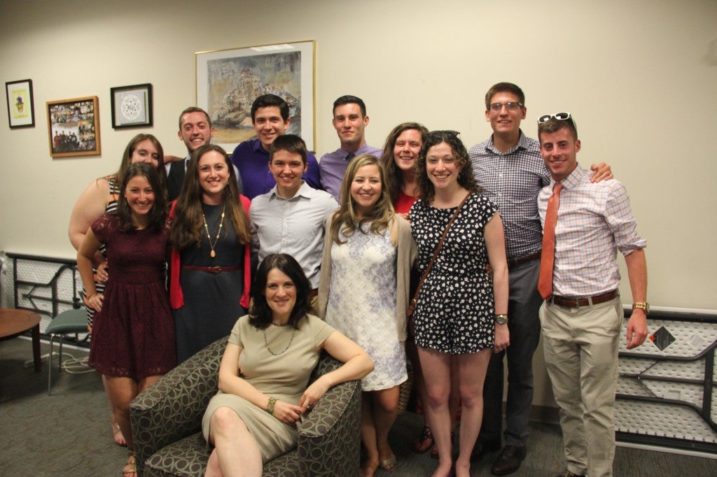 Rabbi Rachel Gartner with Seniors at Jewish Send Off