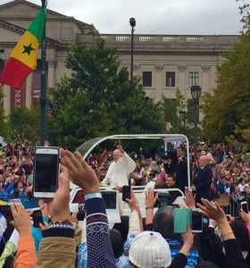 Pope Mobile before Mass in Philly