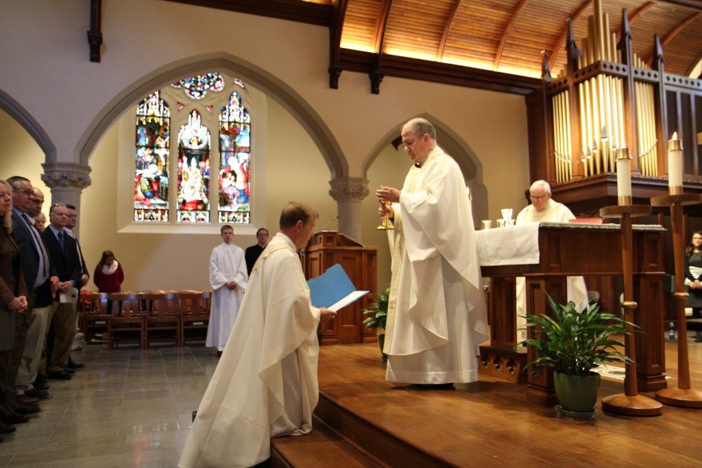 Rev. Greg Schenden, S.J., taking his final vows on February 6th, 2016.