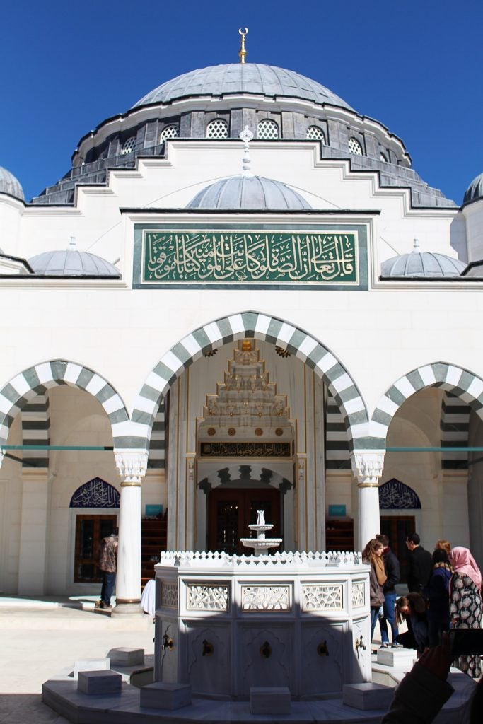 We visited the Diyanet Center as a part of our trip, which is the site of the largest mosque in the US.