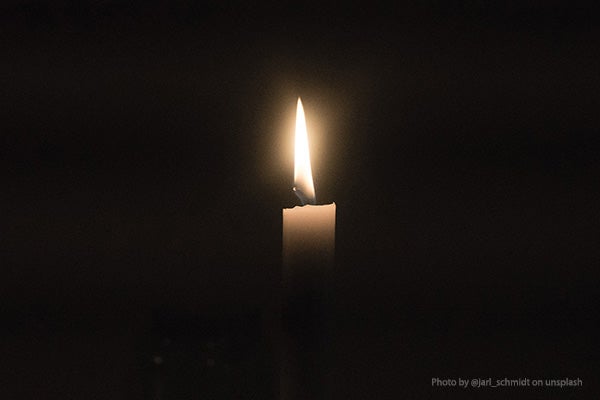 image of a single candle flame
