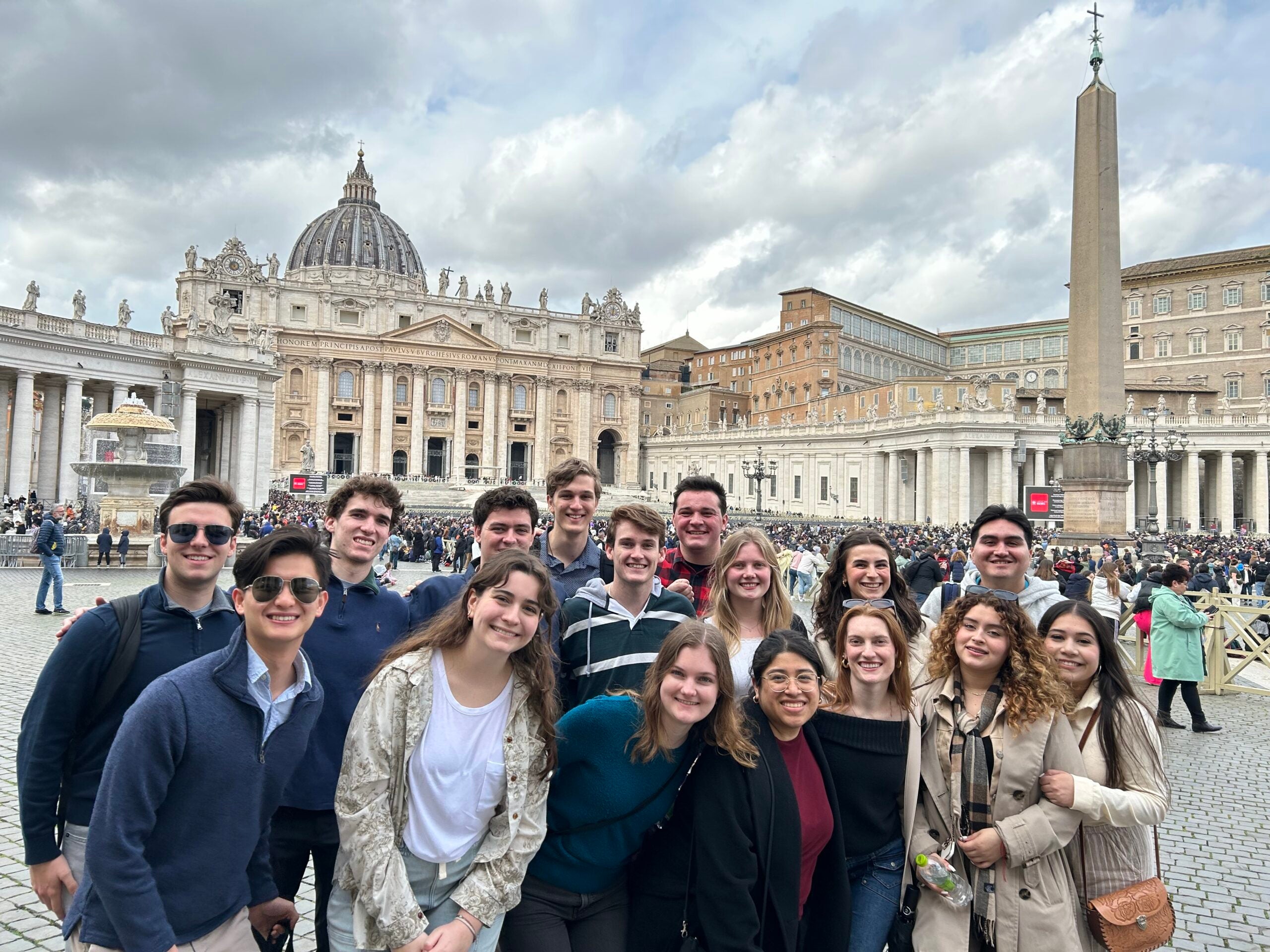 Students gathered together in Rome 