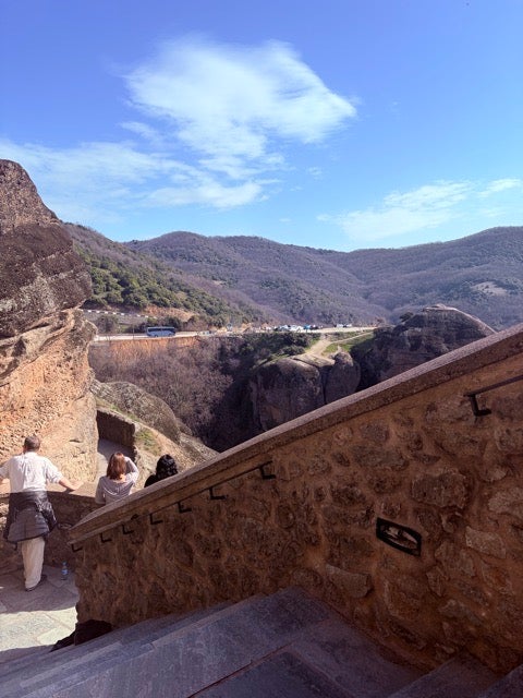 View from the top of the steps of the Monastery of Varlaam